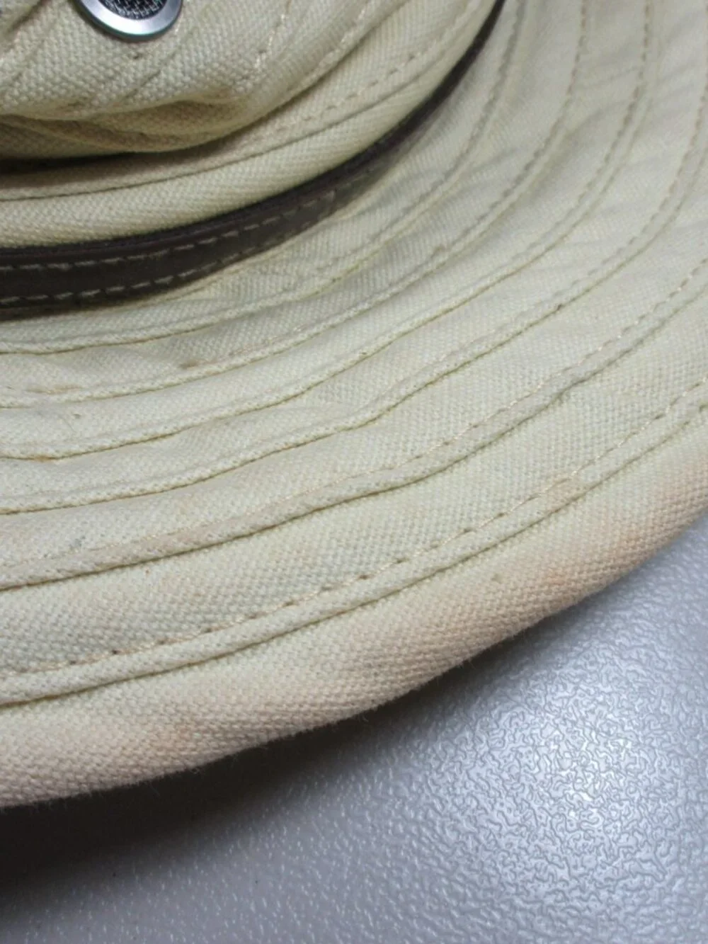 Wallaroo womens beige canvas Fraser vented Sun Beach hat OS